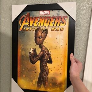 Marvel Avengers Infinity War Groot Picture with Black Frame